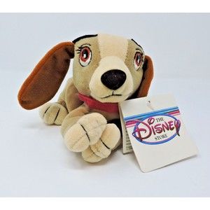 Disney Store 2001 Mini Bean Bag Plush Lady 8" With Tag Pink Bow Cute Collectible